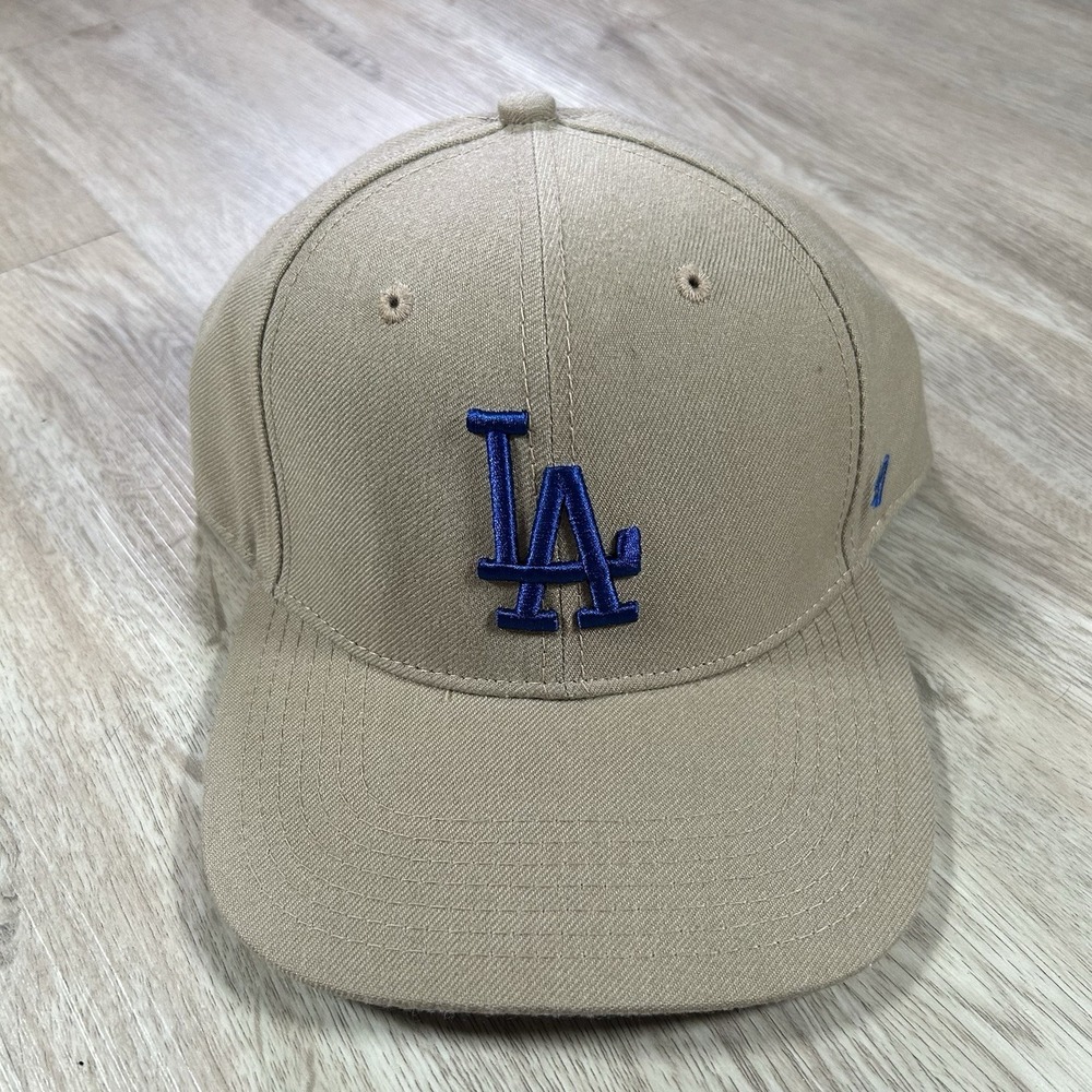 Los Angeles Dodgers Snapback Hat MLB Baseball 47 Brand Beige Wool Cap